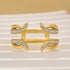 Louily Unique Round Cut Vintage Yellow Gold Jacket Wedding Band In Sterling Silver - louilyjewelry