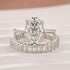 Louily Moissanite 4.0Ct Oval Cut White Gold Wedding Ring with Emerald Cut Wedding Ring - louilyjewelry