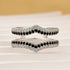 Vintage Round Cut White&Black Enhancer Wedding Band For Women In Sterling Silver - Louily Jewelry