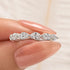 Elegant Marquise Cut Half Wedding Band In Sterling Silver - louilyjewelry