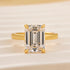 Louily 4.5Ct Emerald Cut Solitaire Engagement Ring For Women In Sterling Silver - louilyjewelry