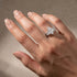 White gold marquise ring set styled on hand