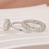 Louily Moissanite 4.0Ct Oval Cut White Gold Wedding Ring with Emerald Cut Wedding Ring - louilyjewelry