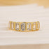 2.8Ct Emerald Cut Bezel Half Wedding Band Travel Ring In Sterling Silver - louilyjewelry