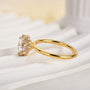 Louily Precious Moissanite 2.0 Carat Round Cut Yellow Gold Engagement Ring - louilyjewelry