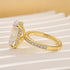 5.0Ct Oval Cut Hidden Halo Engagement Ring In Sterling Silver - louilyjewelry