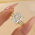 6.5Ct Radiant Cut Three-Row Luxe Engagement Ring Travel Ring For Her - louilyjewelry