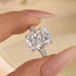 6.0Ct Cushion Cut Side Stone Engagement Ring Travel Ring In Sterling Silver - louilyjewelry