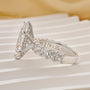 4.0Ct Marquise Cut Side Stone Engagement Ring Travel Ring In Sterling Silver - louilyjewelry