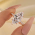 6.0Ct Marquise Cut Engagement Ring Travel Ring For Her In Sterling Silver - louilyjewelry