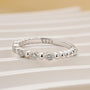 Louily Classic Round Cut Wedding Band For Women In Sterling Silver - louilyjewelry