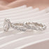 Moissanite 2PC 4.0Ct Oval Cut Engagement Ring With Round Cut Wedding Band Wedding Ring Set - louilyjewelry