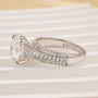 Moissanite Split Shank 4.0 Carat Round Cut White Gold Engagement Ring - louilyjewelry