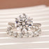 2PC Moissanite 4.0Ct Round Cut Engagement Ring With Pear Cut Wedding Band Wedding Ring Set - louilyjewelry