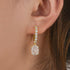 Louily Unique 4.0 Carat Cushion Cut Yellow Gold Earrings In Sterling Silver - louilyjewelry