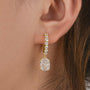 Louily Unique 4.0 Carat Cushion Cut Yellow Gold Earrings In Sterling Silver - louilyjewelry