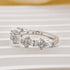 S925 Round Cut & Marquise Cut White Gold Wedding Band For Woman - louilyjewelry