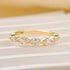 Elegant Marquise Cut Half Wedding Band In Sterling Silver - louilyjewelry