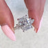 4.5Ct Radiant Cut Three Stone Yellow Gold Promise Ring Engagement Ring In Sterling Silver - louilyjewelry