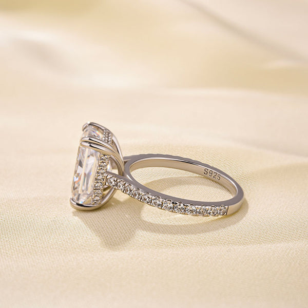 Louily Elegant 4.5Ct Radiant Cut Engagement Ring