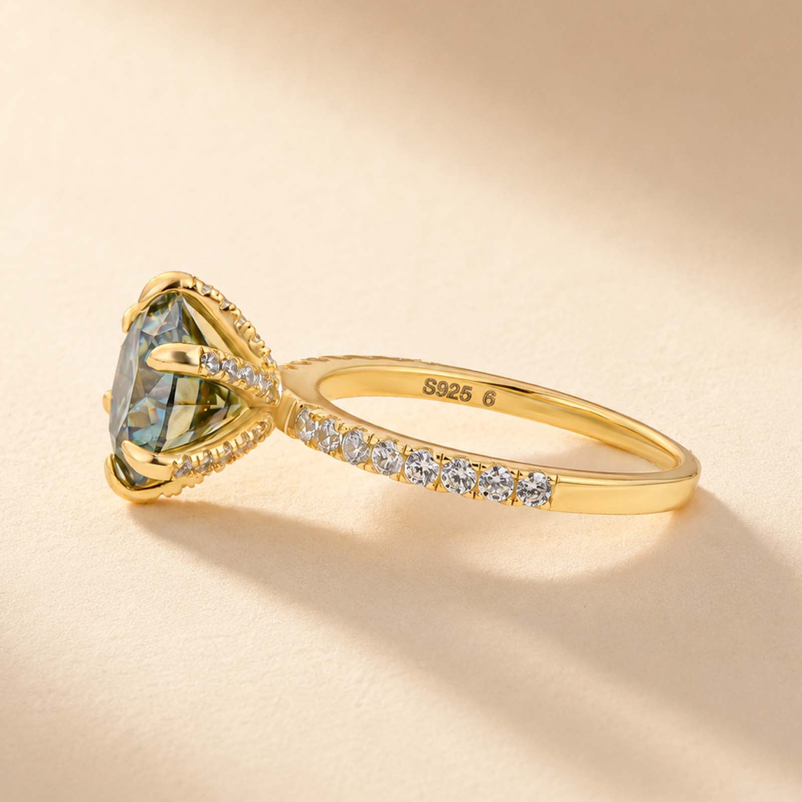 S925 Moissanite 3.0Ct Round Cut Women's Engagement Ring/Wedding Set For Everyday Wear