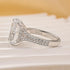 5.5Ct Radiant Cut Side Stone Engagement Ring Travel Ring In Sterling Silver - louilyjewelry