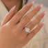 Louily Exquisite White Gold Cushion Cut Three Stone Engagement Ring In Sterling Silver - louilyjewelry