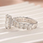 Moissanite 3.5Ct Radiant Cut Engagement Ring with 3.0 Ct Radiant Cut Band - louilyjewelry