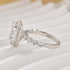 S925 3.5Ct Halo Radiant Cut White Gold Engagement Ring - louilyjewelry