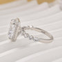 S925 3.5Ct Halo Radiant Cut White Gold Engagement Ring - louilyjewelry