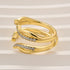 Louily Unique Round Cut Vintage Yellow Gold Jacket Wedding Band In Sterling Silver - louilyjewelry