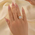 4.0Ct Princess Cut Engagement Ring for Women In Sterling Silver - louilyjewelry