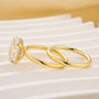Classic 2PC 4.0Ct Solitaire Oval Cut Wedding Ring Set In Sterling Silver - louilyjewelry