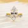 Louily 2PC 4.0Ct Marquise Cut Hidden Halo Wedding Ring Set with V-shaped Wedding Band - louilyjewelry