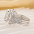 6.0 Ct Oval Cut Vintage Wedding Ring Set With Enhancer Wedding Band In Sterling Silver - louilyjewelry