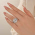 6.0Ct Oval Cut Hidden Halo Engagement Ring In Sterling Silver - louilyjewelry