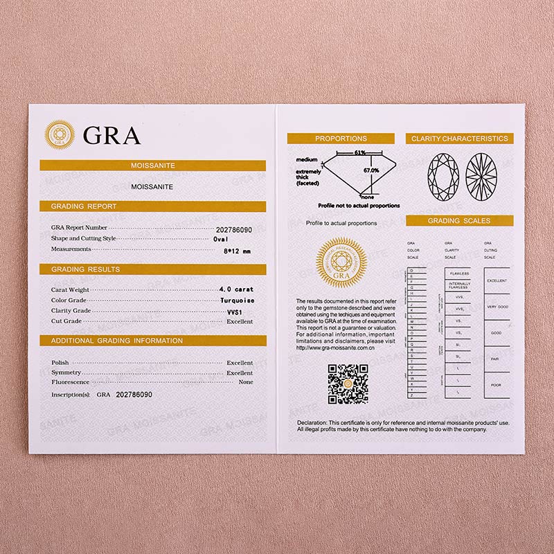 2PC Moissanite 4.0Ct Oval Cut Engagement Ring With Round Cut Wedding Band Wedding Ring Set