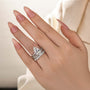 S925 4PC 4.0Ct Solitaire Marquise Cut White Gold Wedding Ring Set - louilyjewelry
