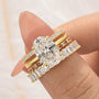 S925 4PC 4.0Ct Oval Cut Yellow Gold Engagement Ring Set with Red&White Color Stone Round Cut Band - louilyjewelry