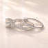 Moissanite 2.0Ct Round Cut Engagement Ring with 0.5Ct Round Wedding Band - louilyjewelry