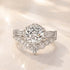 Moissanite 2.0Ct Round Cut Engagement Ring with 0.5Ct Round Wedding Band - louilyjewelry