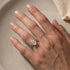 Moissanite 4.0Ct Solitaire Oval Cut White Gold Engagement Ring with Plain Wedding Band - louilyjewelry