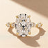Moissanite 5.5Ct Oval Cut with 1.5Ct Side Stone Marquise Cut Engagement Ring in S925 Sterling Silver - louilyjewelry