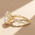 Moissanite 5.5Ct Oval Cut with 1.5Ct Side Stone Marquise Cut Engagement Ring in S925 Sterling Silver - louilyjewelry