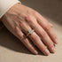 Moissanite 5.5Ct Oval Cut with 1.5Ct Side Stone Marquise Cut Engagement Ring in S925 Sterling Silver - louilyjewelry