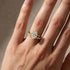 Moissanite 4.0Ct Hidden Halo Oval Cut Yellow Gold Engagement Ring with 1.5Ct Round Cut Wedding Band - louilyjewelry