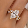 S925 2PC 4.0Ct Marquise Cut Engagement Ring & Half Eternity Matching Band