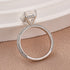 Moissanite Triple Row Pavé 3.5Ct Radiant Cut White Gold Engagement Ring - louilyjewelry