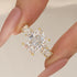 5.0Ct Radiant Cut Hidden Halo Half Engagement Ring In Sterling Silver - louilyjewelry