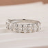 Louily Half Oval Cut Simulated Diamond Wedding Band In Sterling Silver - louilyjewelry